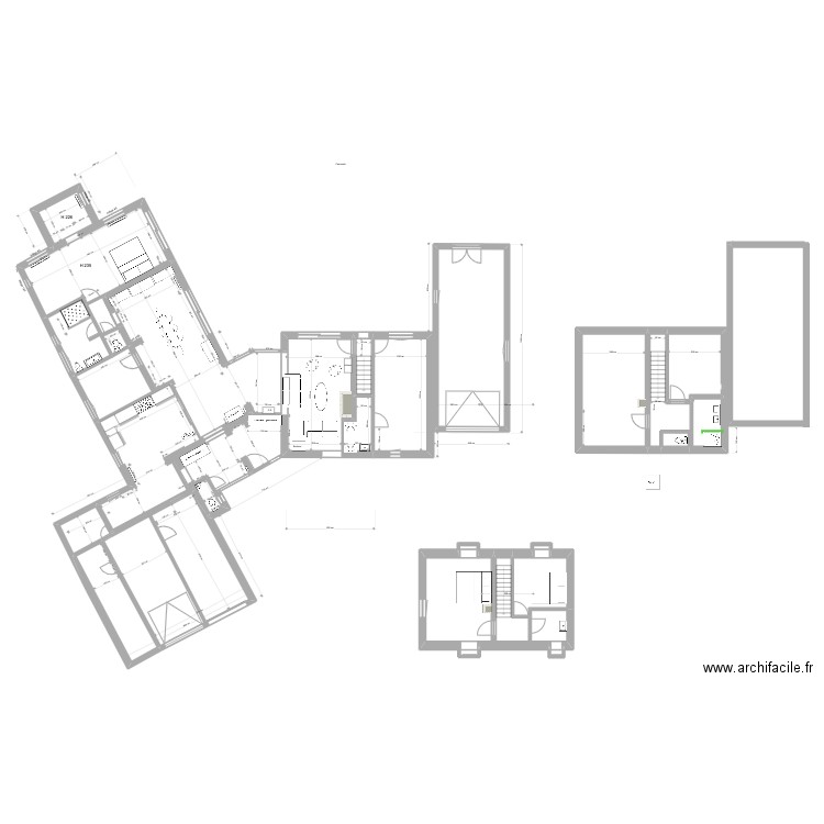 Cysoing RdC 6. Plan de 21 pièces et 342 m2