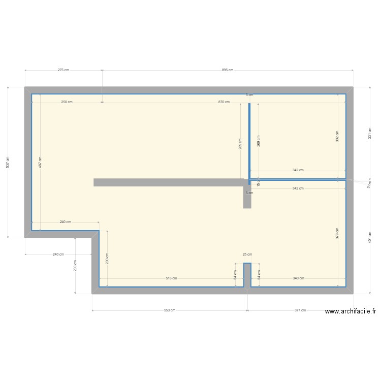 Plan maison des Sablettes M. L. Plan de 1 pièce et 72 m2