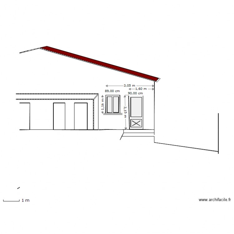 FACADE SUD. Plan de 0 pièce et 0 m2