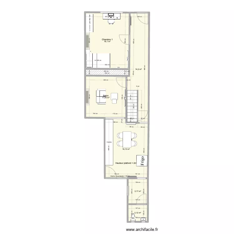Maison Lodelinsart . Plan de 