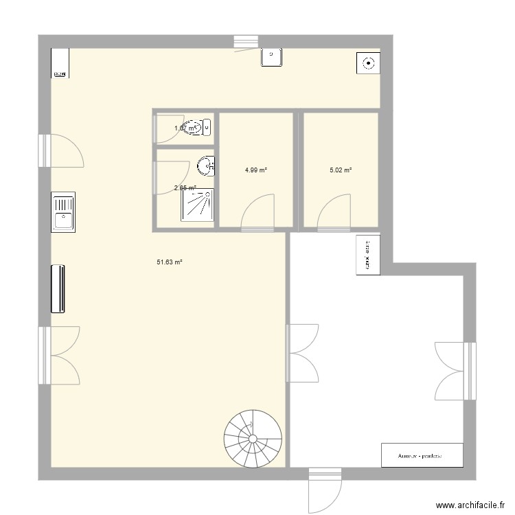 RDC. Plan de 0 pièce et 0 m2