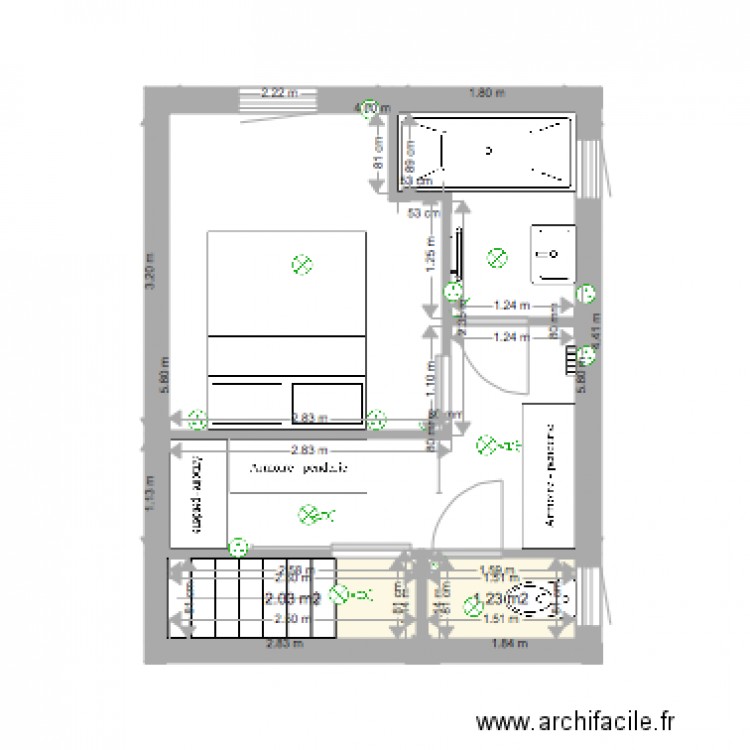 chambre 1. Plan de 0 pièce et 0 m2