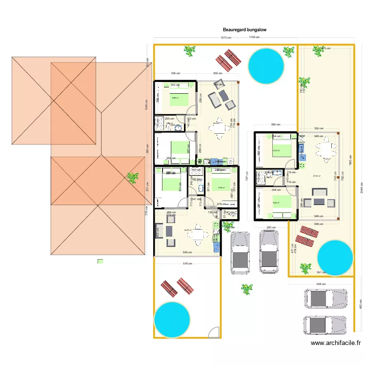 Beauregard bungalow 2. Plan de 
