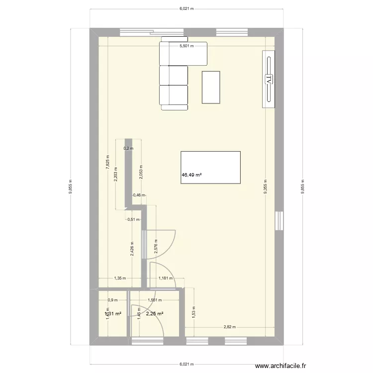 new house. Plan de 3 et 50 m² new house. Plan de 3 et 50 m²