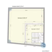 terrasse cote r&egrave;el avec &eacute;dicule
