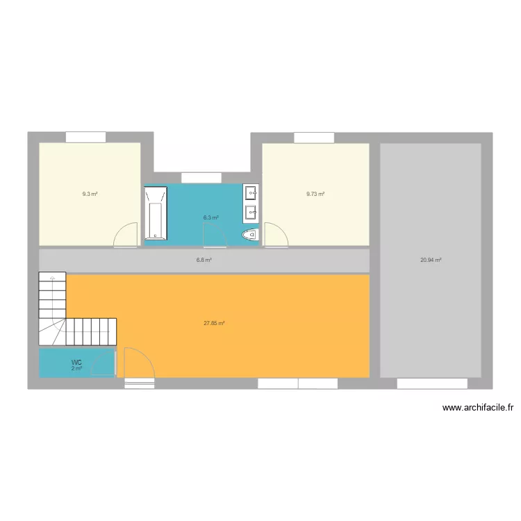 Delphie 125 G mezzanine. Plan de 