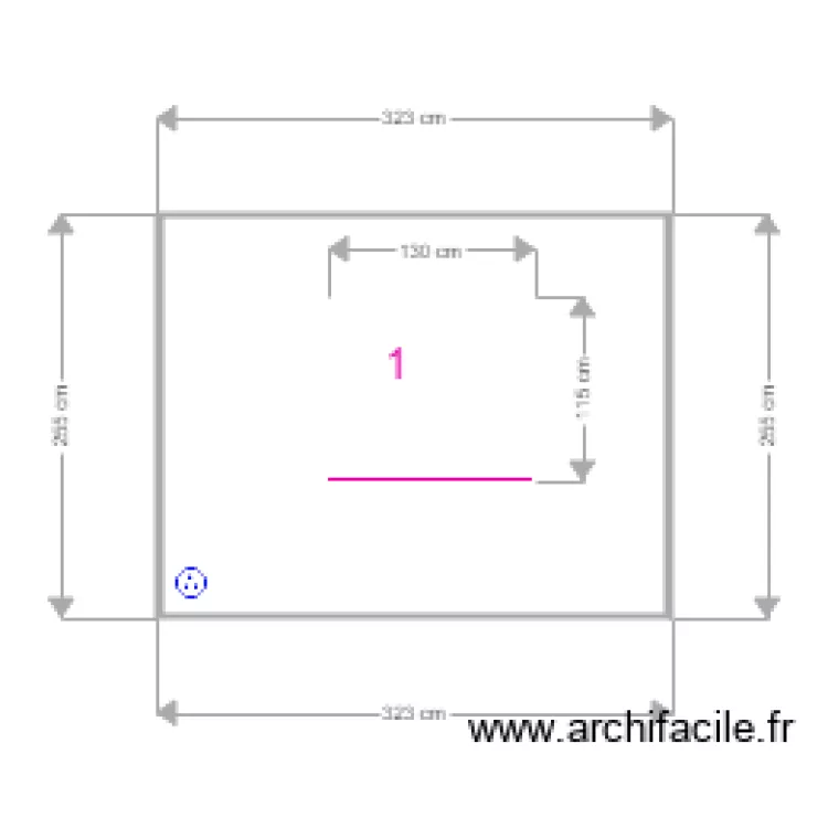 SALLE DE JEUX ANCIEN. Plan de 
