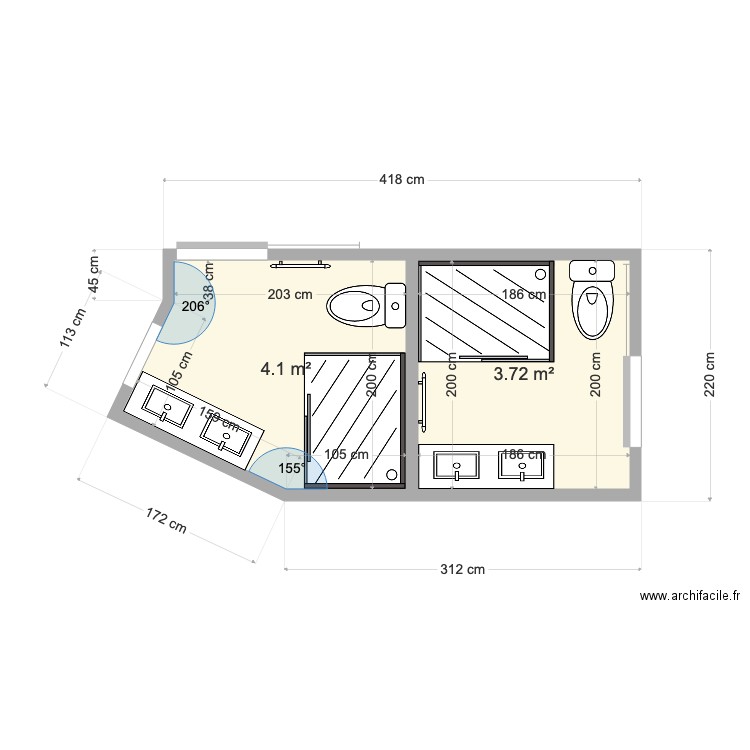 salles eau nantes 1. Plan de 0 pièce et 0 m2