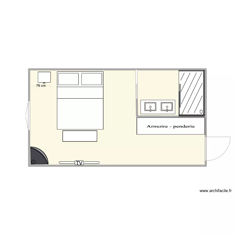 183B CHAMBRE 2. Plan de 