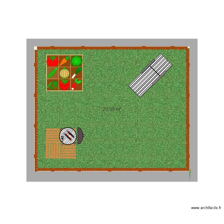 jardin tata . Plan de 0 pièce et 0 m2