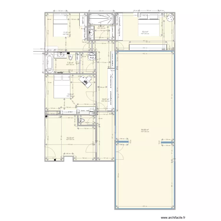 APPARTCUISINEVIDE. Plan de 