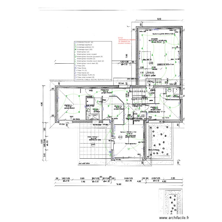 GAGNAIRE EXE 2 ETAGE MODIFS CLIENTS. Plan de 0 pièce et 0 m2