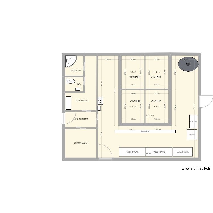 VIVIER ST MARTIN 3. Plan de 10 pièces et 72 m2