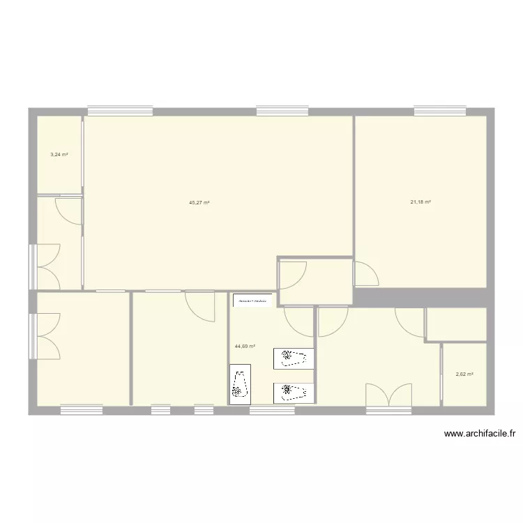 Micro cr&egrave;che Bulle de Bonheur 44810. Plan de 