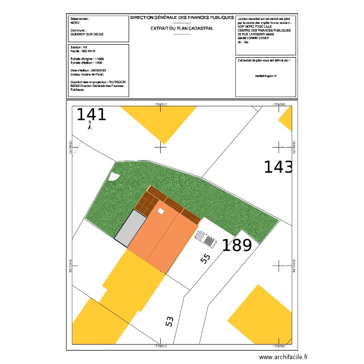 plan de masse. Plan de 0 pièce et 0 m2