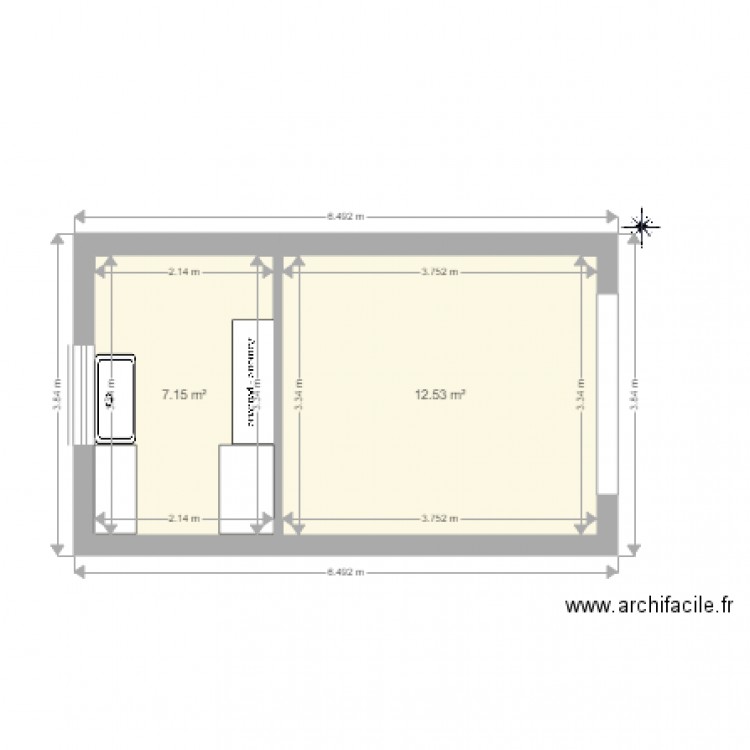 chj. Plan de 0 pièce et 0 m2