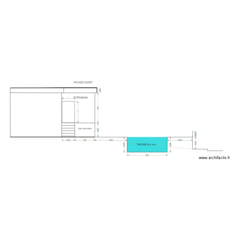 FACADE  DP4 2. Plan de 12 pièces et 47 m2