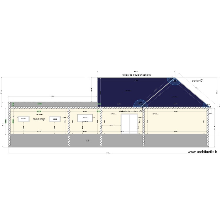 PLAN FACADE SUD LAETITIA 2. Plan de 0 pièce et 0 m2