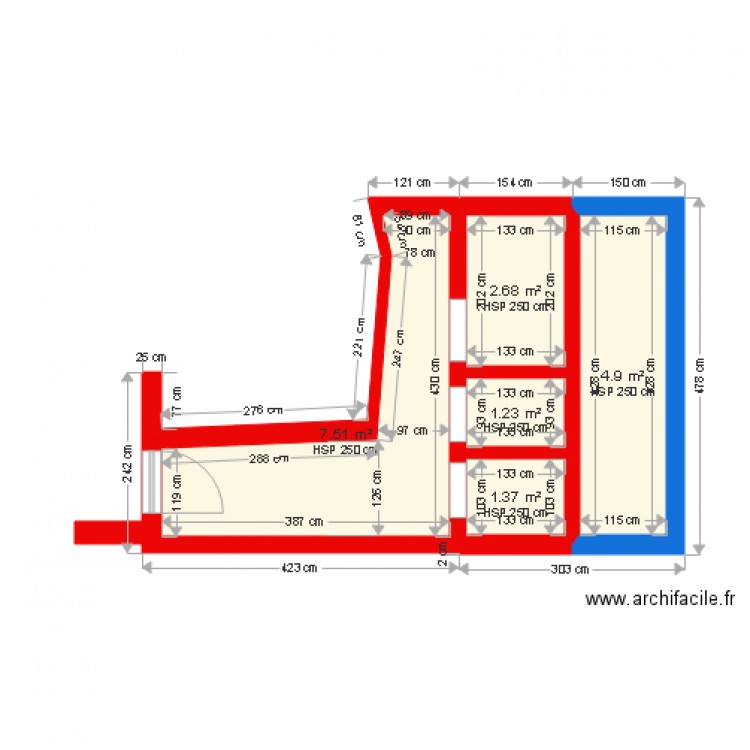 WC AUX 2 PONTS EXSISTANT . Plan de 0 pièce et 0 m2