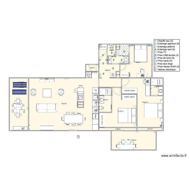 Santa Clara 2 face mer nousV1. Plan de 0 pièce et 0 m2