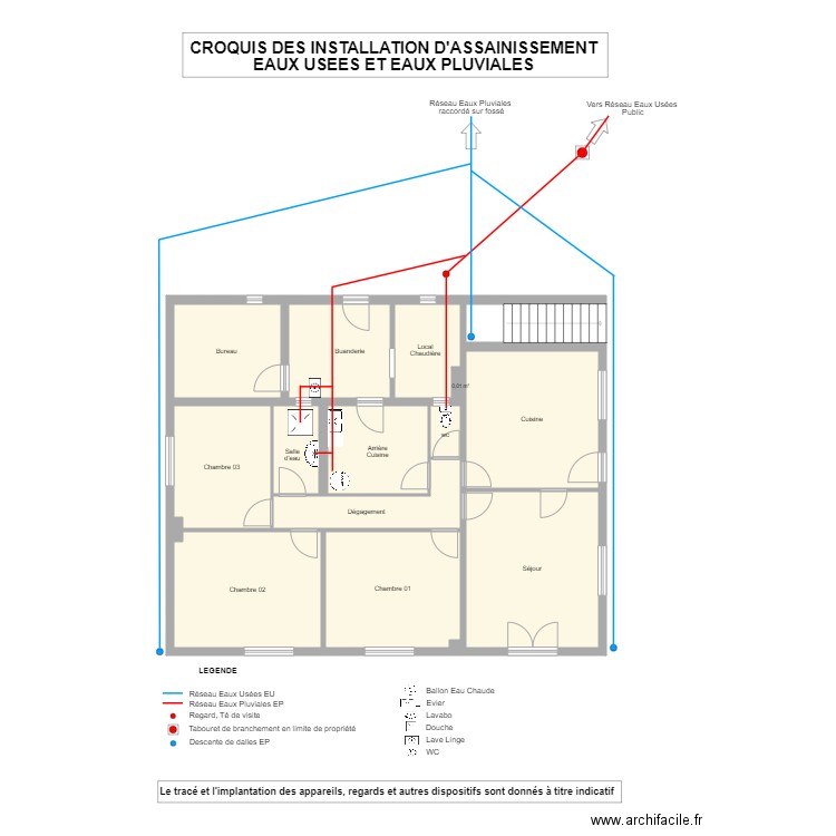 ASS  ROUSSEAU. Plan de 13 pièces et 119 m2