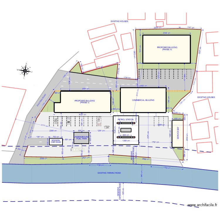 SITE PLAN 3. Plan de 57 pièces et 6814 m2