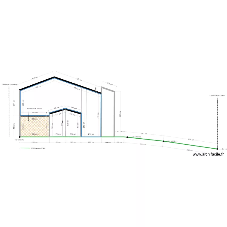 Plan de coupe 3. Plan de 