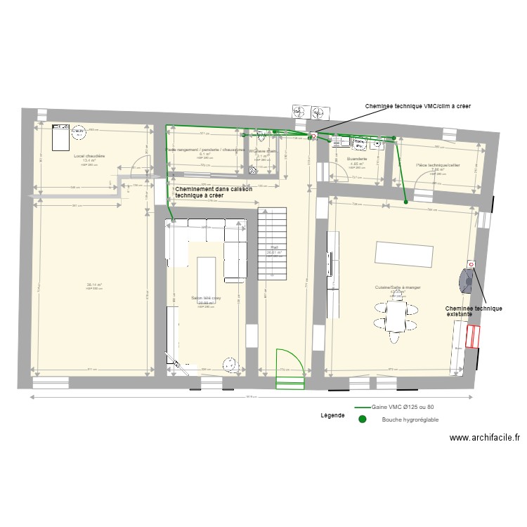 Mas Sarrians VMC. Plan de 0 pièce et 0 m2