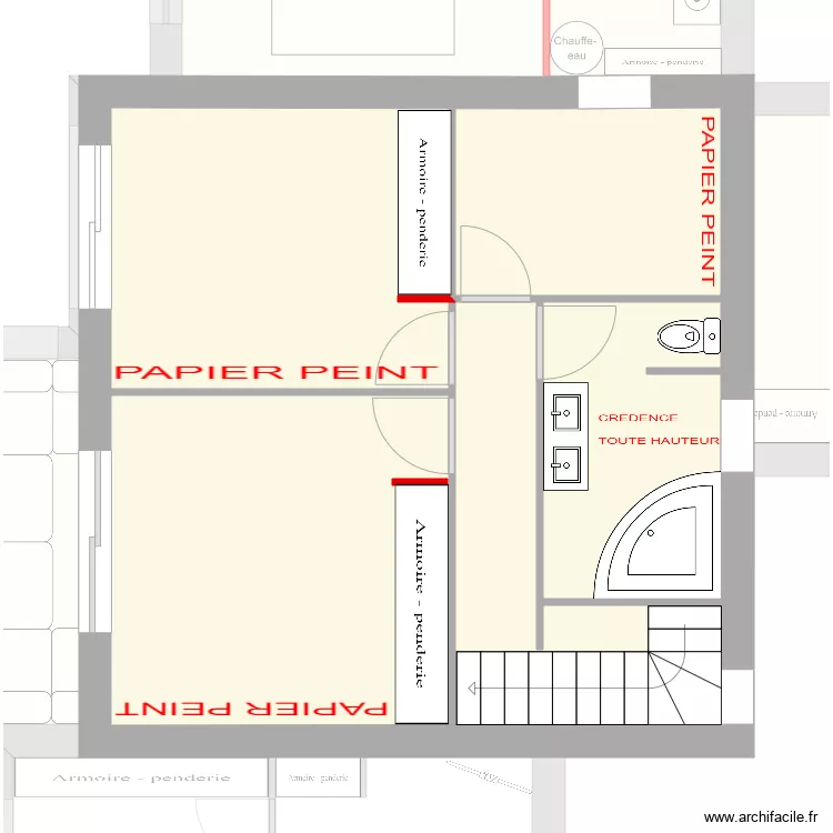 PLAN MAISON ETAGE PLESTAN. Plan de 