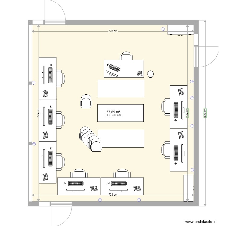 Ilyas.alem. Plan de 1 pièce et 58 m2