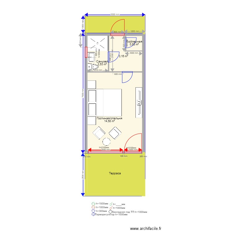 21 Yusupov. Plan de 0 pièce et 0 m2