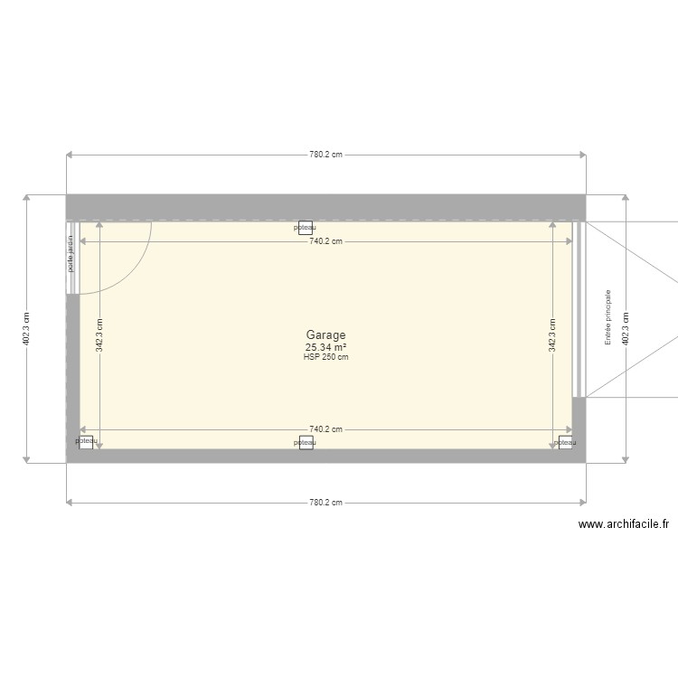 Garage PB. Plan de 0 pièce et 0 m2