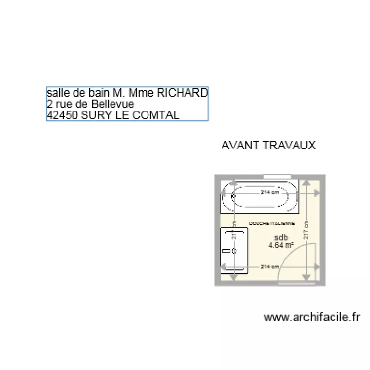 SDB RICHARD . Plan de 