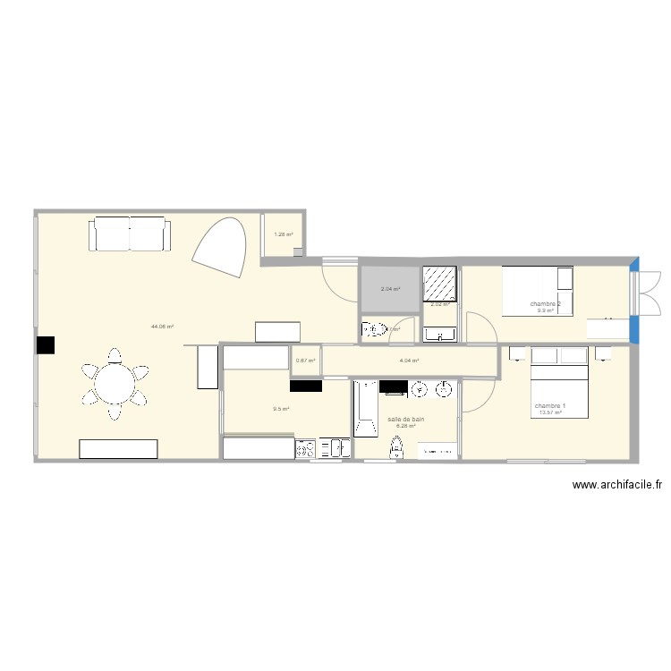 appartement christiane. Plan de 0 pièce et 0 m2