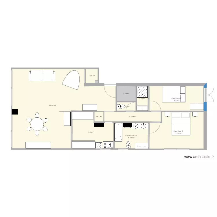 appartement christiane. Plan de 