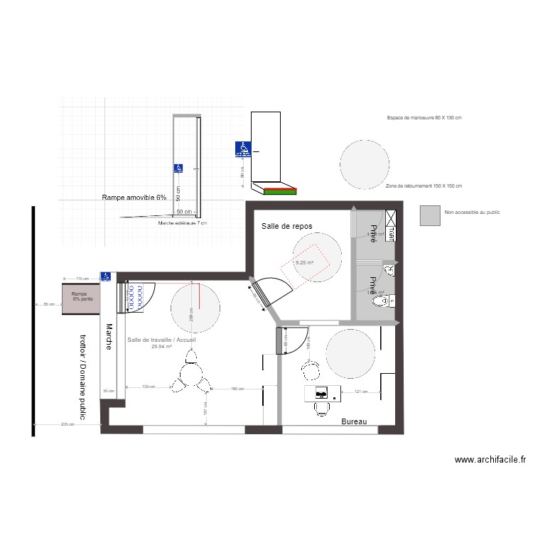 Montessori. Plan de 0 pièce et 0 m2