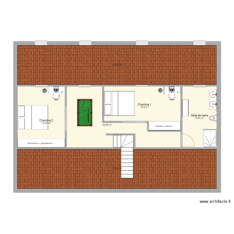 Combles de maison à Chambry. Plan de 0 pièce et 0 m2