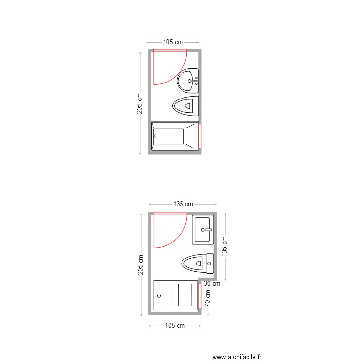 IDIA. Plan de 2 pièces et 4 m2