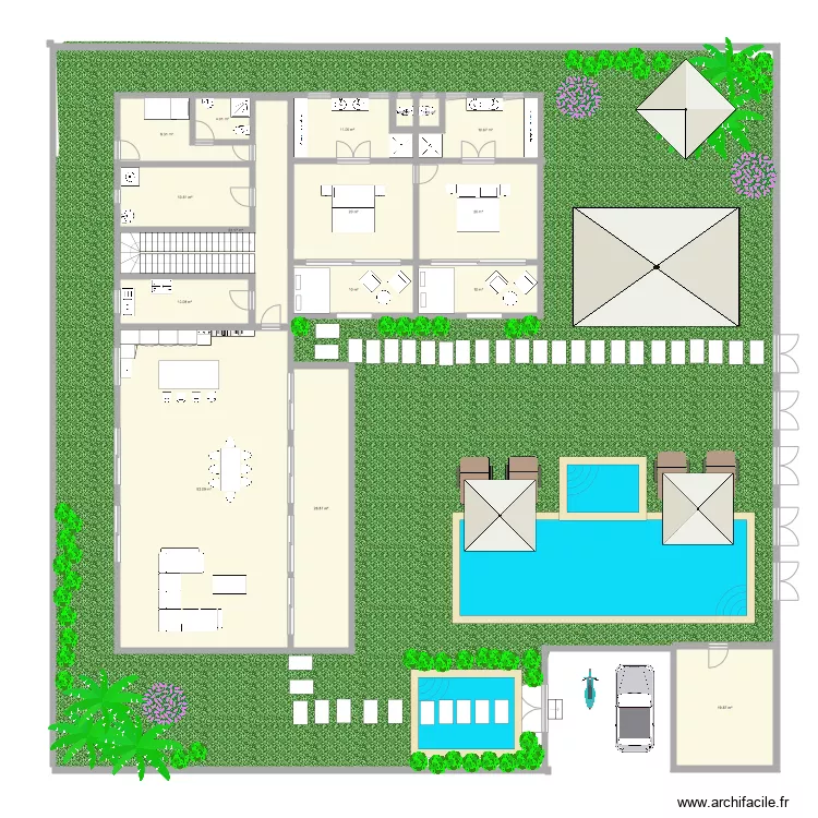 Pererenan villa 5. Plan de 
