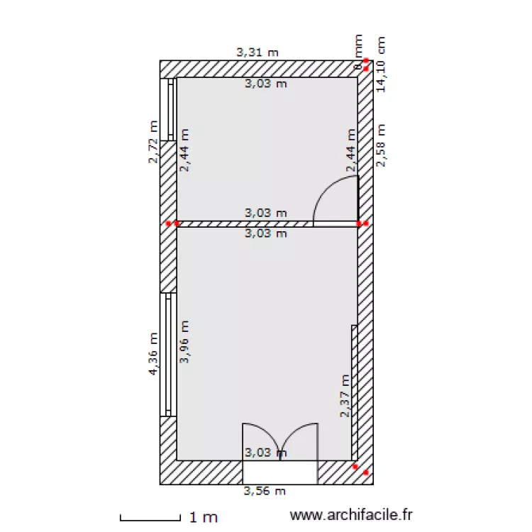 Salle de Bain. Plan de 