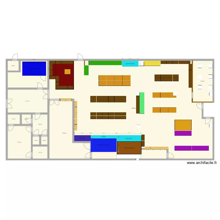 Magasin option 1 Frigo. Plan de 