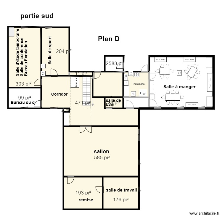 sous sol en accord. Plan de 0 pièce et 0 m2