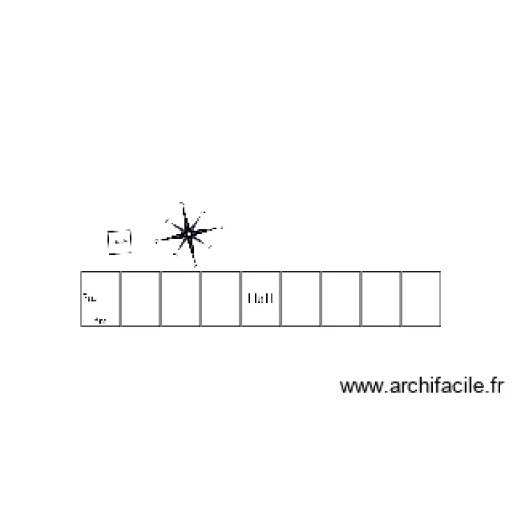 Sch&eacute;ma implant b&acirc;timent PG 1 1/100. Plan de 