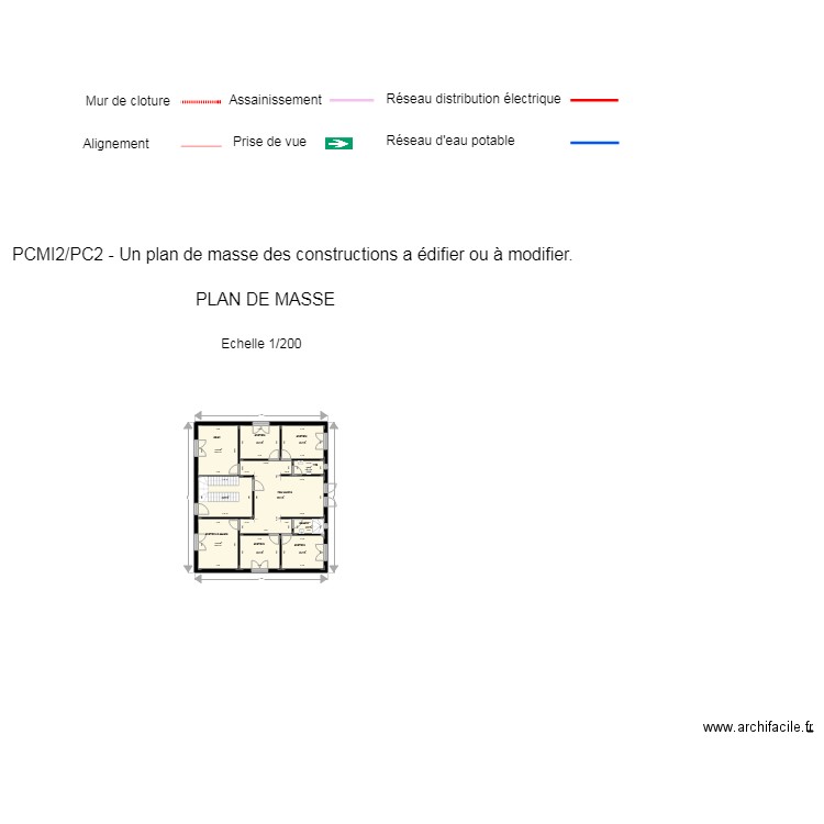 PLAN DE MASSE 1 ETAGE. Plan de 0 pièce et 0 m2