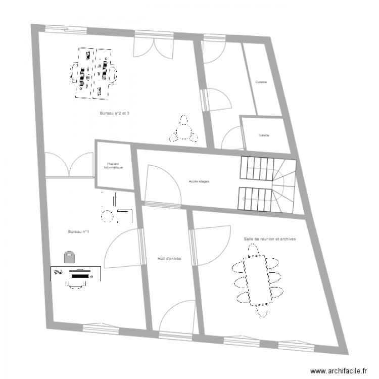 Apt Bureau. Plan de 0 pièce et 0 m2