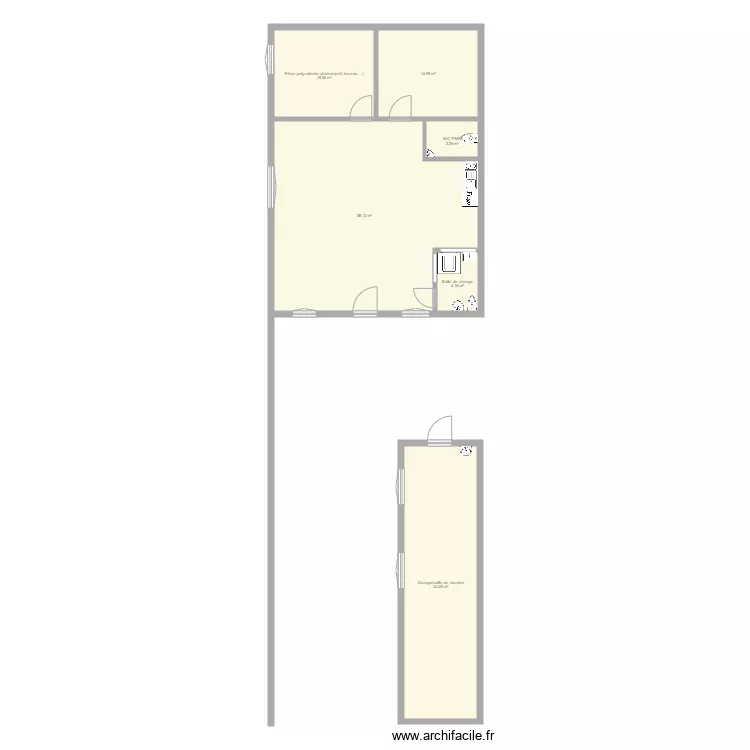 maison landais. Plan de 