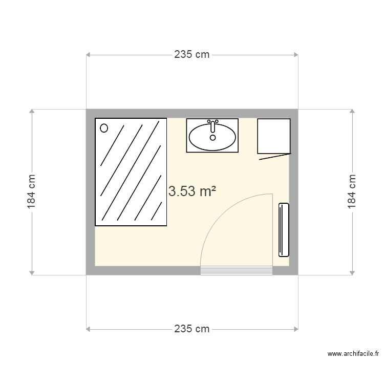 GONON Sdb après. Plan de 0 pièce et 0 m2