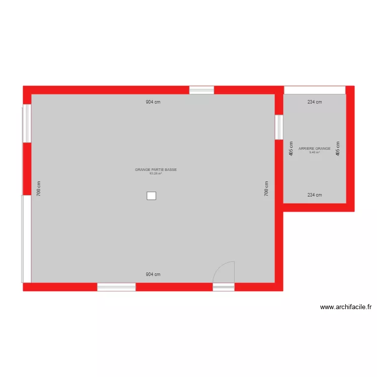 BI 4418 GRANGE PARTIE BASSE. Plan de 