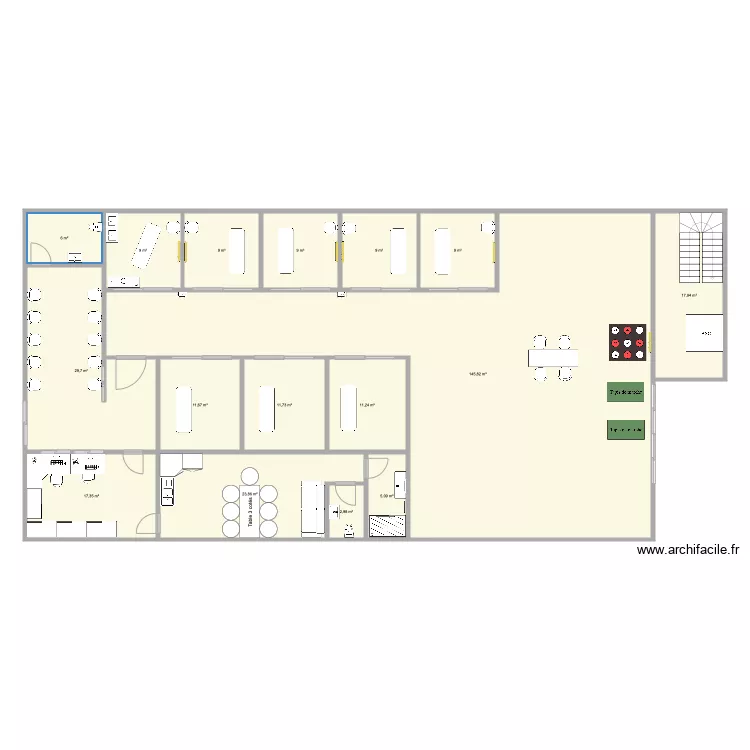 Cabinet SK2A 5. Plan de 