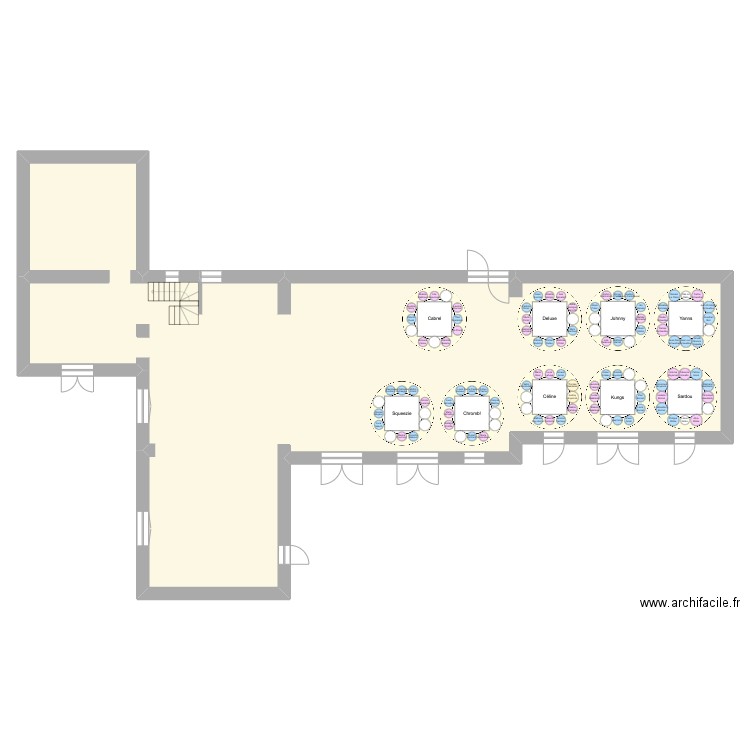 Salle Mariage. Plan de 1 pièce et 248 m2